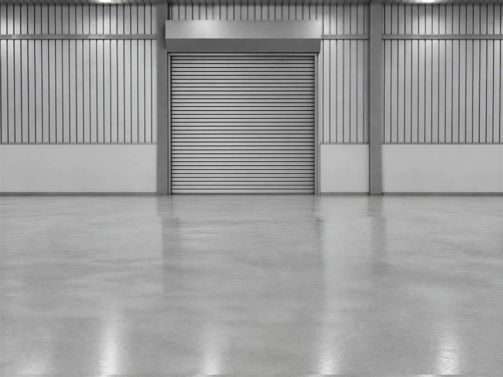 The “Warehouse roller door” background on its own, with no vehicle.