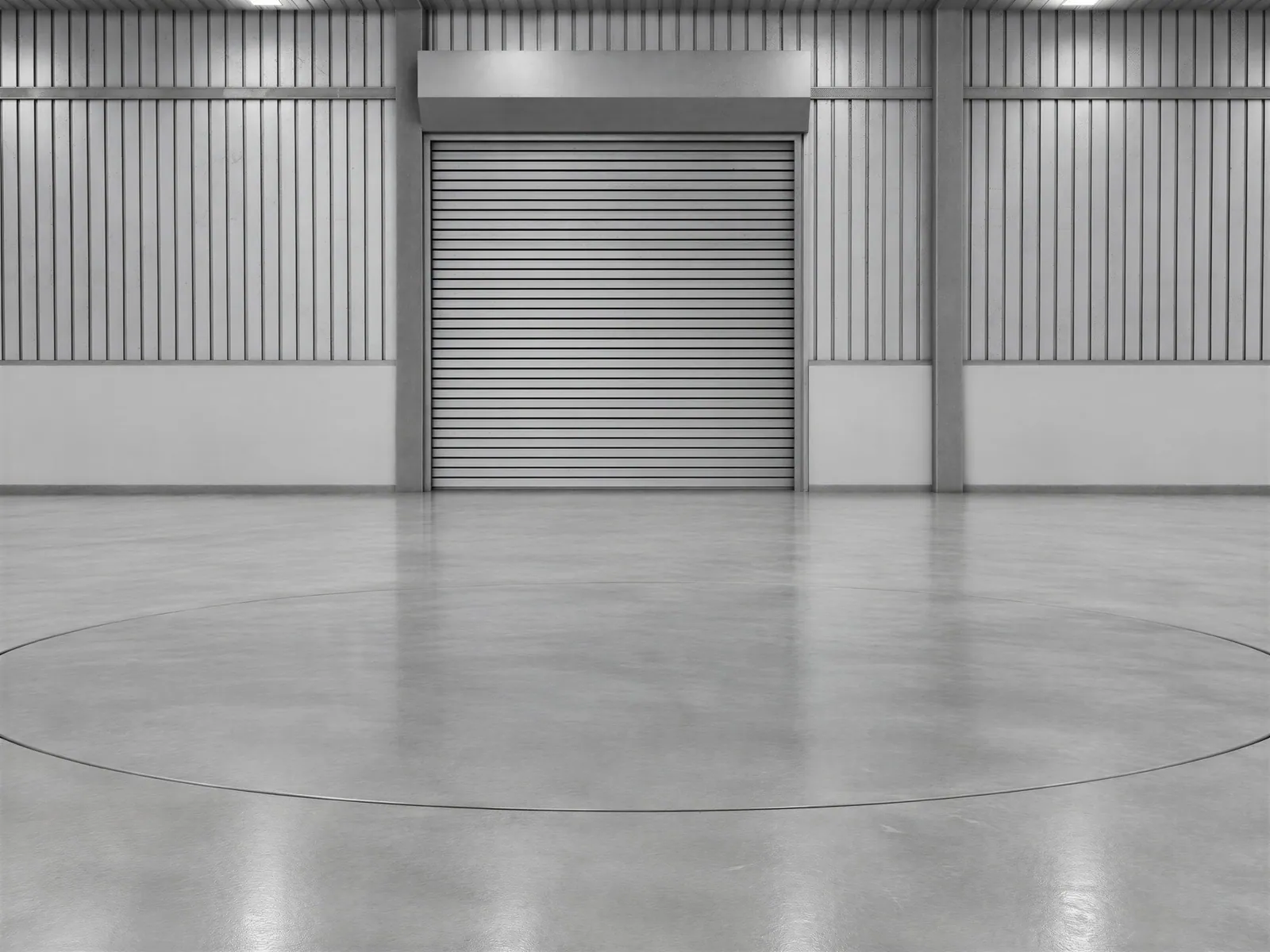The “Warehouse roller door, ring” background on its own, with no vehicle.