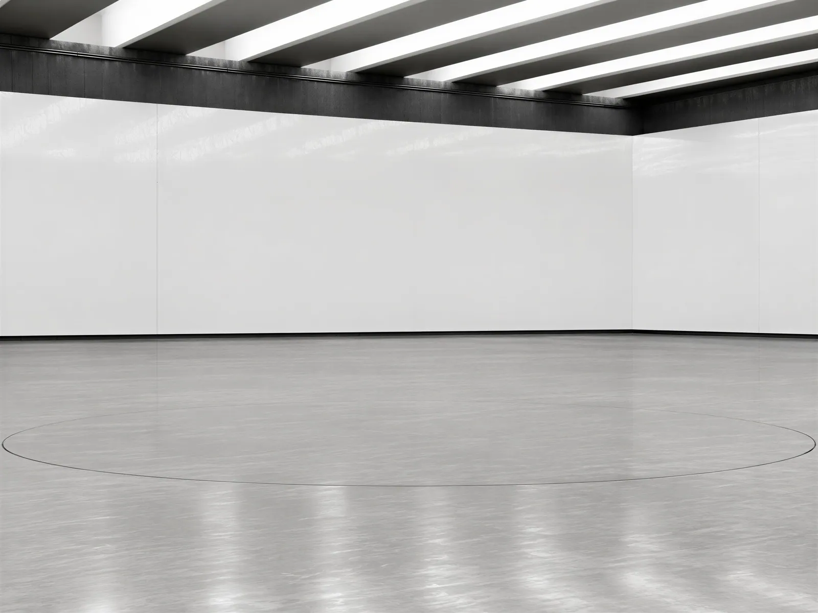 The “Light-beam hall, pale floor, ring” background on its own, with no vehicle.