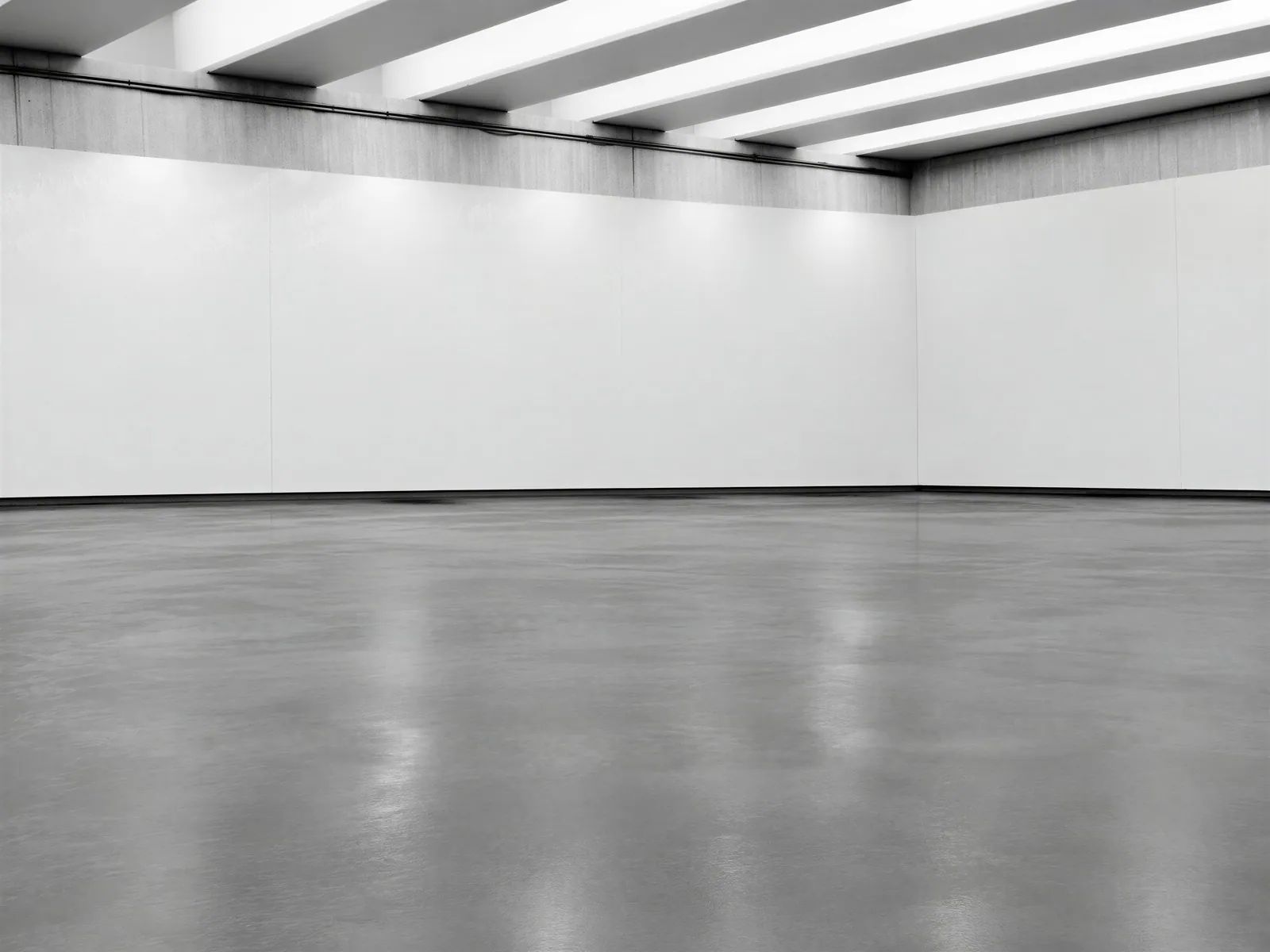 The “Light-beam hall, glossy floor” background on its own, with no vehicle.