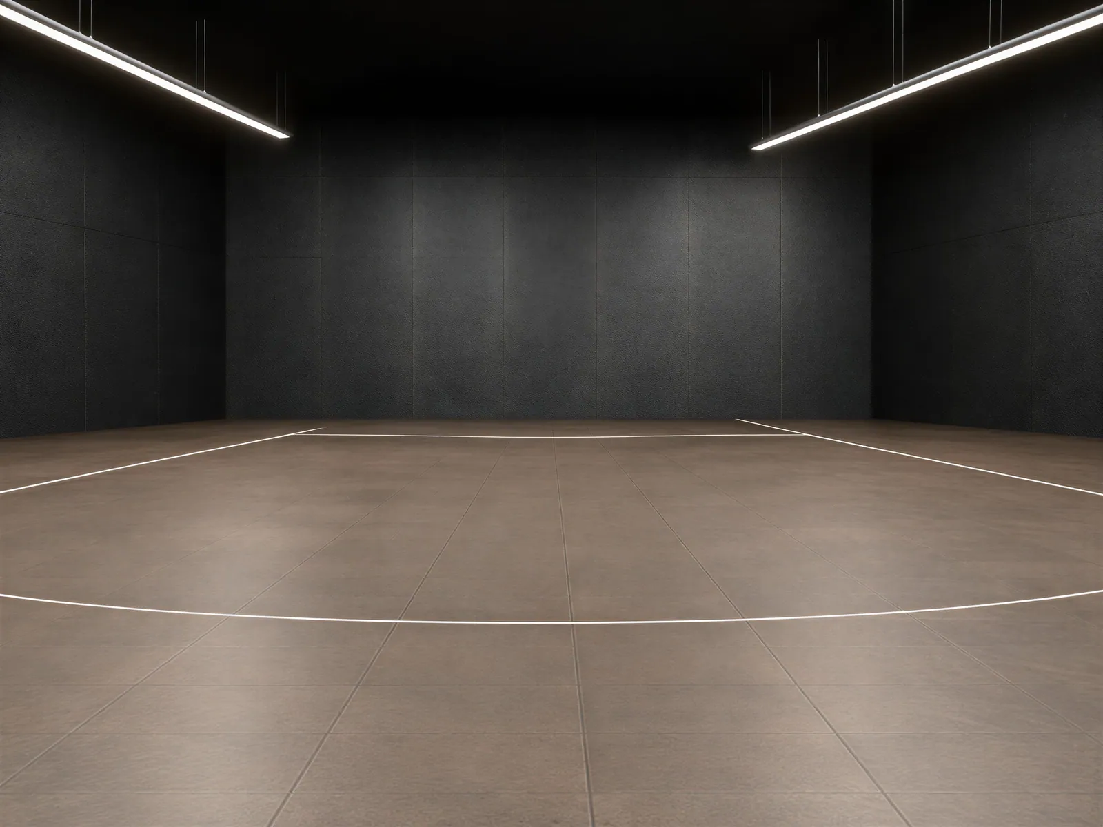 The “Black stone room, light strips” background on its own, with no vehicle.