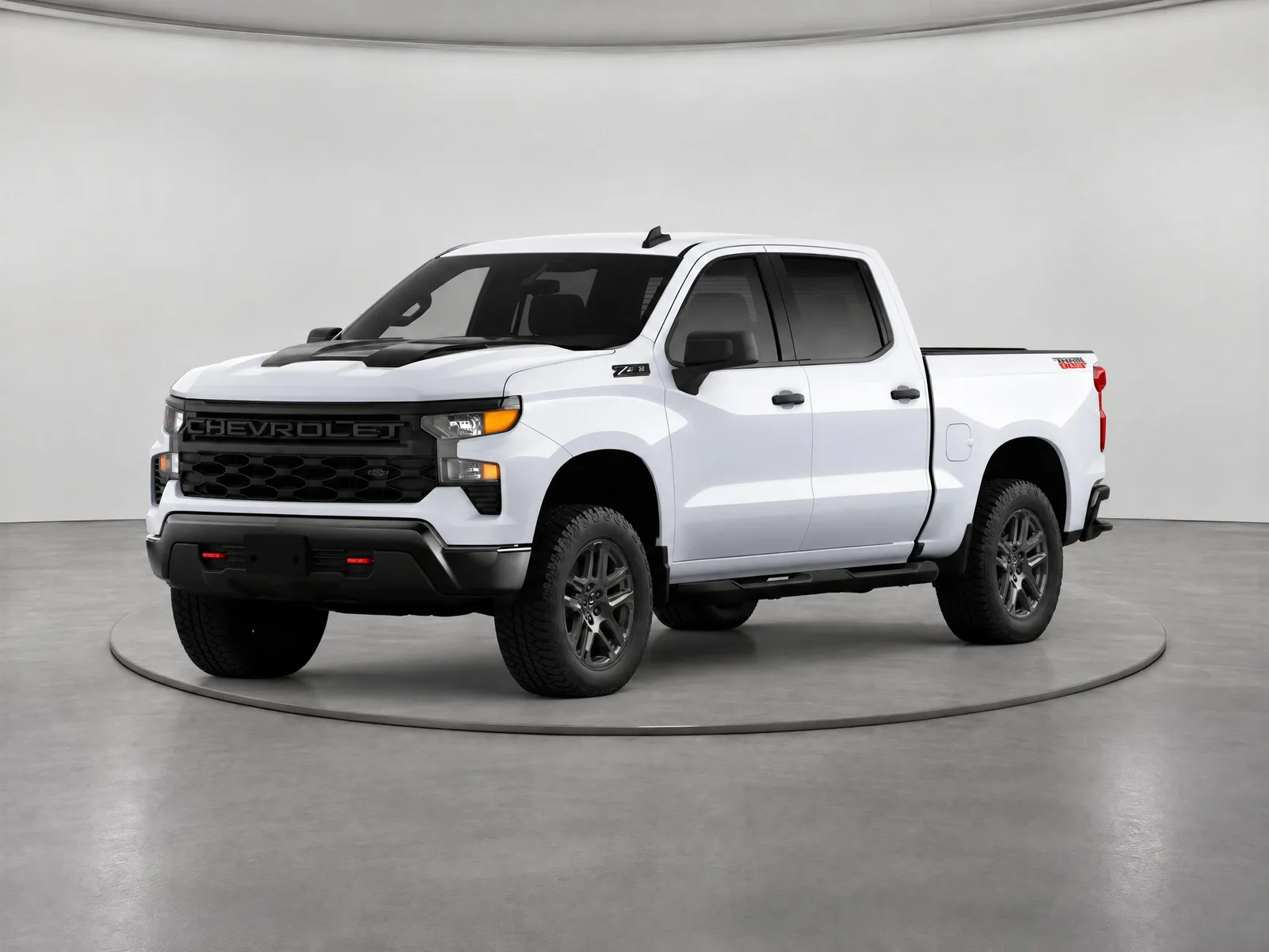 Pickup truck on the “White backdrop, raised turntable” background.