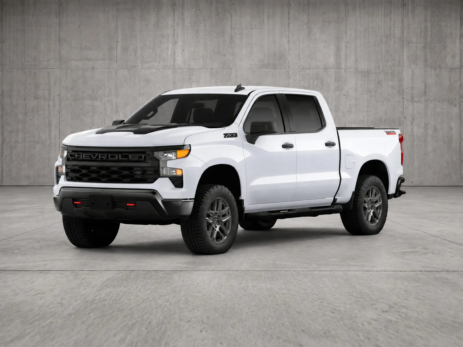 Pickup truck on the “Concrete studio floor” background.