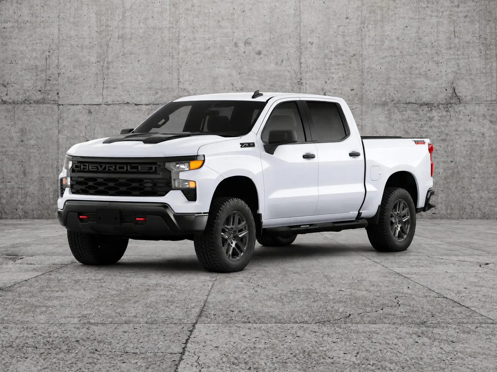 Pickup truck on the “Concrete studio (panel wall)” background.