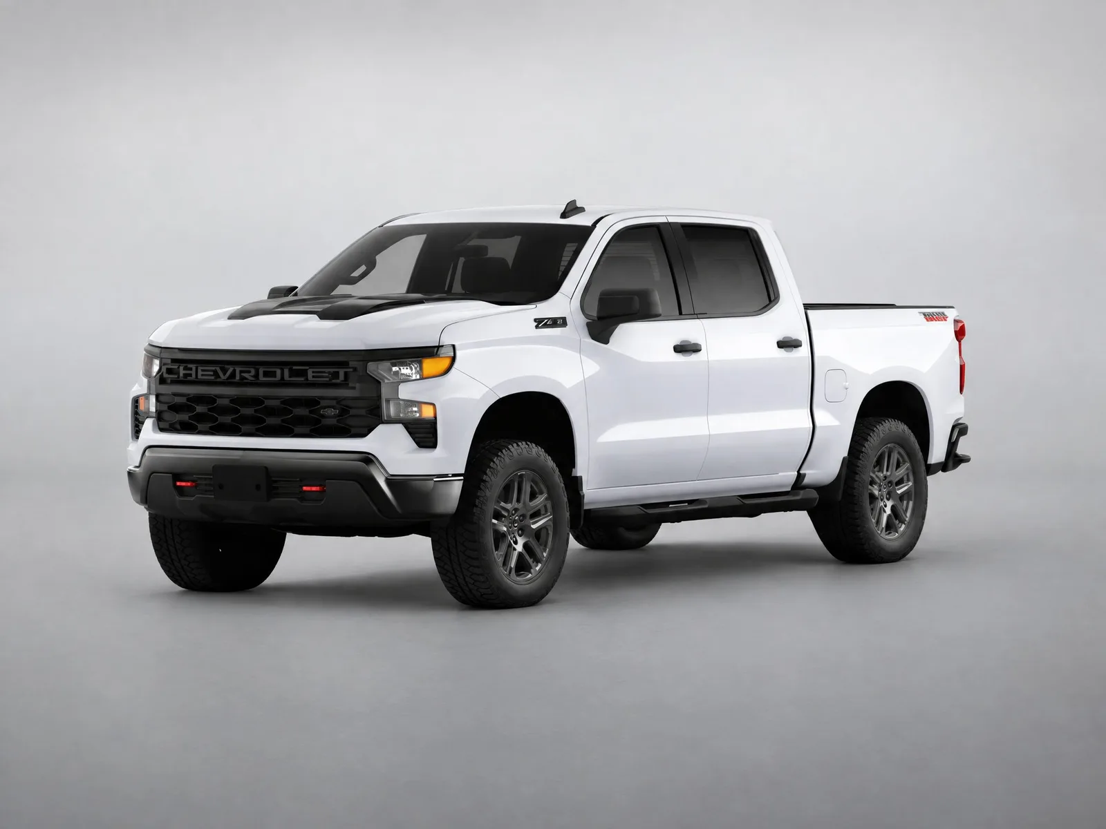 Pickup truck on the “Seamless gray studio” background.